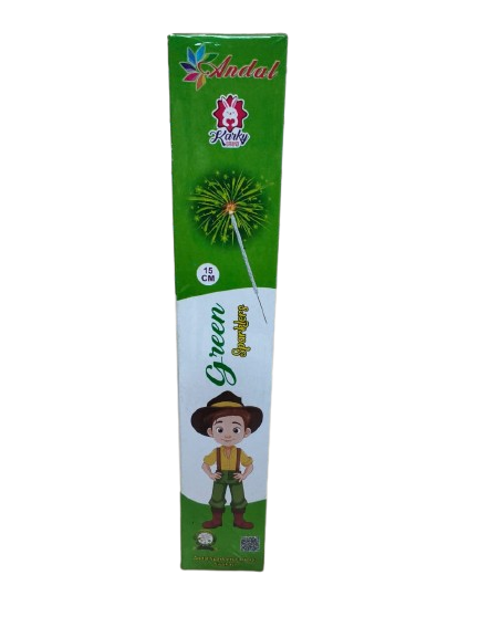 15 CM Green Sparklers | 1 Box | 10 Pcs
